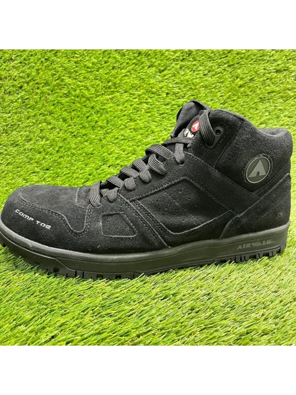 Airwalk Mongo Mid EH SR Mens Size 13 Black Suede Composite Toe Safety Work Boots